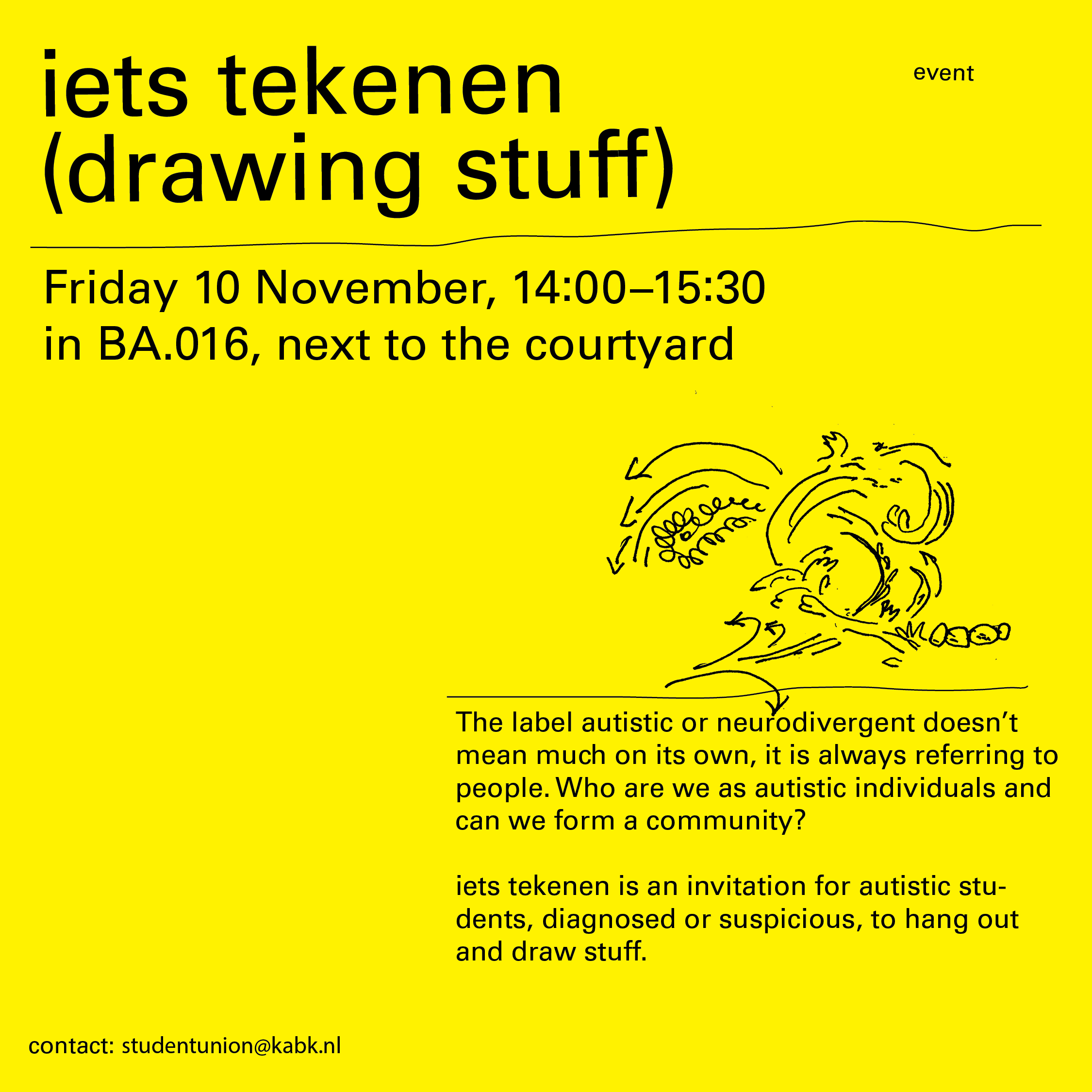iets tekenen poster